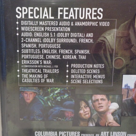 CASUALTIES OF WAR / New DVD / Bonus Special Features - Picture 4 of 7